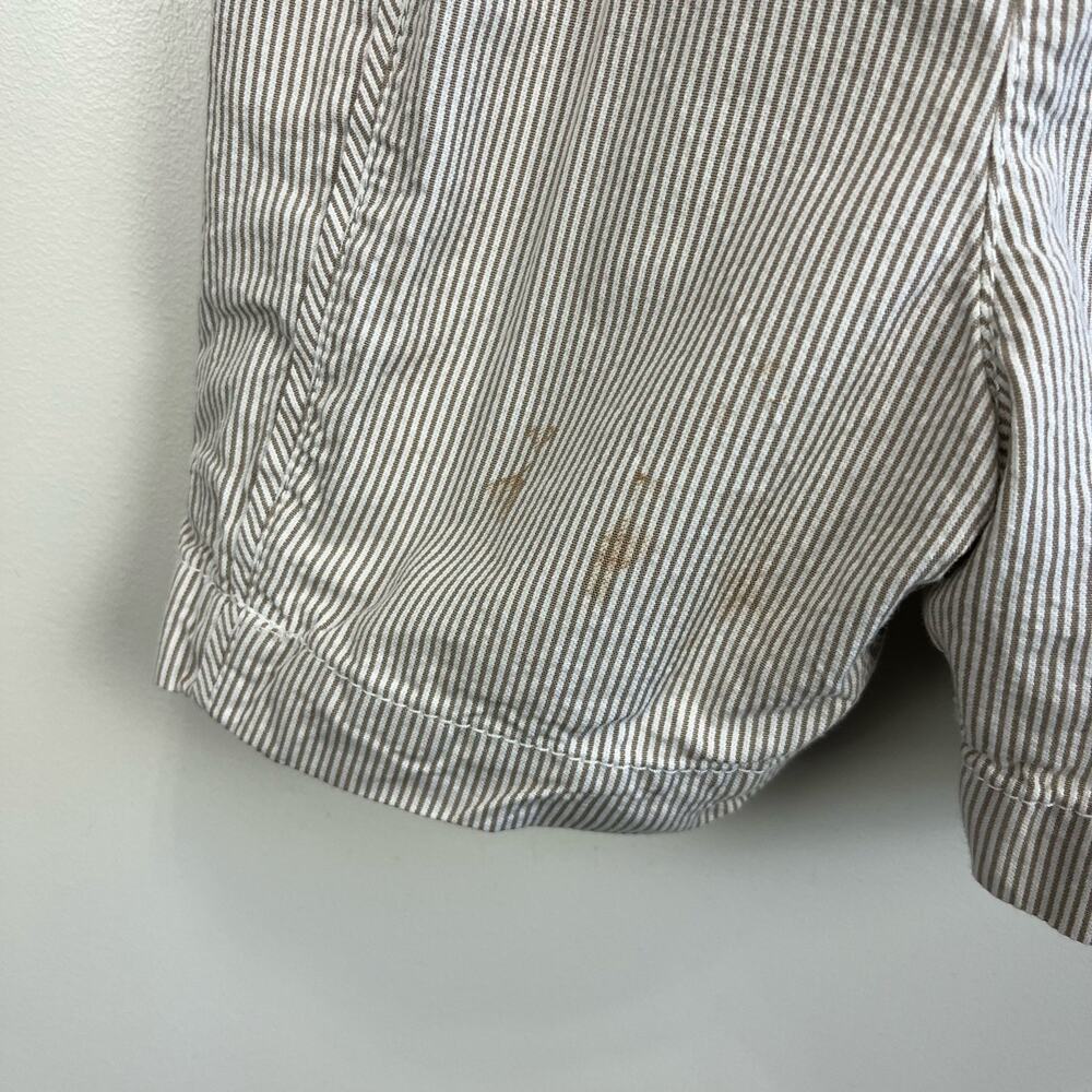 Jacadi Cream Striped Overalls with Anchor Detail - Picture 10 of 11